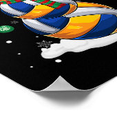 Volleybal Sneeuwman Kerstman Hoed Kerstpyjama Poster (Hoek)