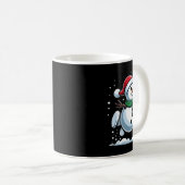 Volleybal Sneeuwman Kerstman Kerstman Kerstmisjong Koffiemok (Voorkant rechts)