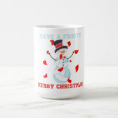 Volleybal Sneeuwman Vrolijk Kerstfeest Koffiemok (Center)