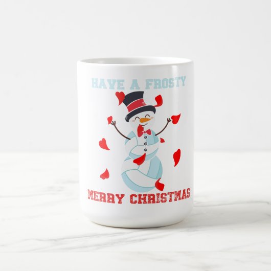 Volleybal Sneeuwman Vrolijk Kerstfeest Koffiemok (Center)