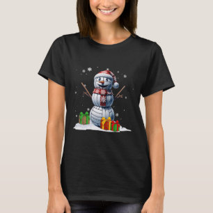 Volleybal Snowman Mannen Boy Christmas Volleybal P T-shirt