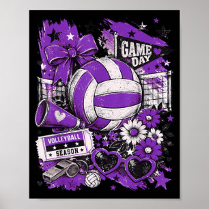 Volleybal Speldag Meisjes Volleybal Moeder Teal Poster