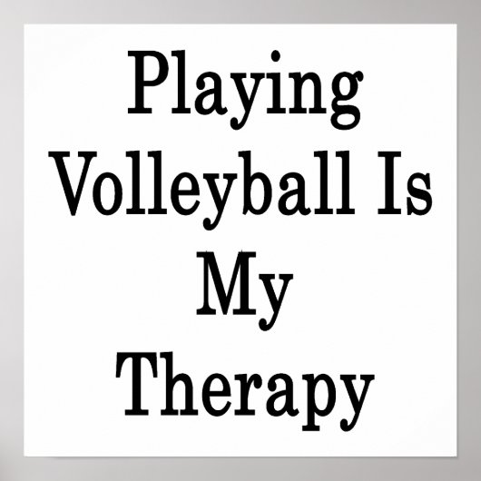 Volleybal spelen is mijn therapie poster (Voorkant)