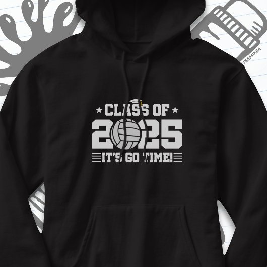 Volleybal Speler Afstuderen Klasse van 2025 Senior Hoodie