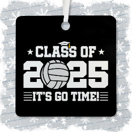 Volleybal Speler Afstuderen Klasse van 2025 Senior Metalen Ornament