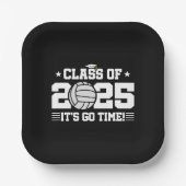 Volleybal Speler Afstuderen Klasse van 2025 Senior Papieren Bordje (Voorkant)