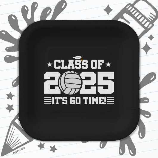 Volleybal Speler Afstuderen Klasse van 2025 Senior Papieren Bordje