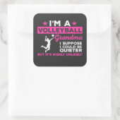 Volleybal Speler Gift | Grappige volleybal oma Vierkante Sticker (Tas)