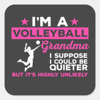Volleybal Speler Gift | Grappige volleybal oma Vierkante Sticker