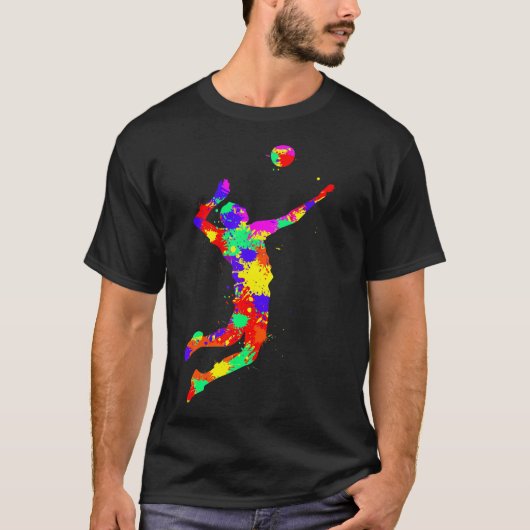 Volleybal Speler Jongens Jeugd T-shirt (Voorkant)