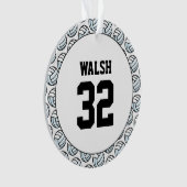 Volleybal Speler NAAM Nummer Sport Net Plezier Ornament (voorkant)