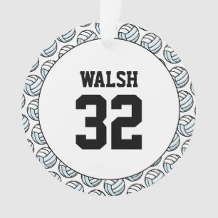 Volleybal Speler NAAM Nummer Sport Net Plezier Ornament