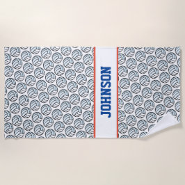 Volleybal Speler NAAM Sport Fan Fun Strandlaken