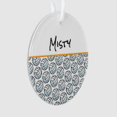 Volleybal Speler NAAM Sport Net Team Keepsake Ornament (voorkant)