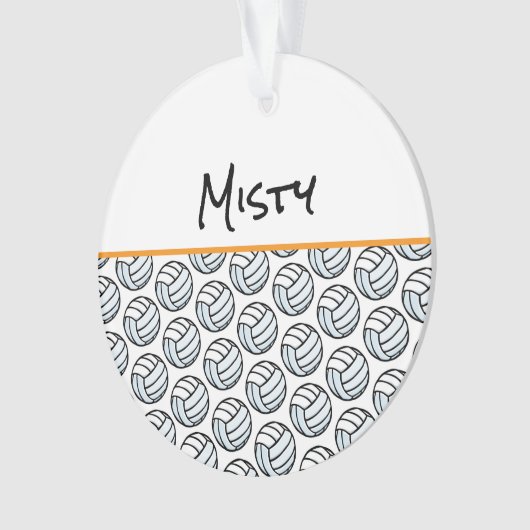 Volleybal Speler NAAM Sport Net Team Keepsake Ornament (voorkant)