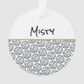 Volleybal Speler NAAM Sport Net Team Keepsake Ornament (voorkant)
