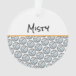 Volleybal Speler NAAM Sport Net Team Keepsake Ornament
