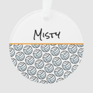 Volleybal Speler NAAM Sport Net Team Keepsake Ornament