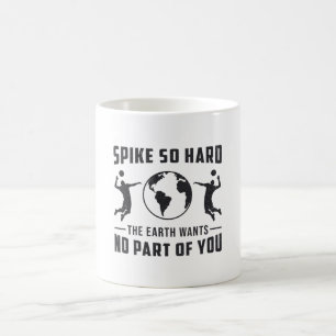 Volleybal speler Spike zo hard volleybal cadeau Koffiemok