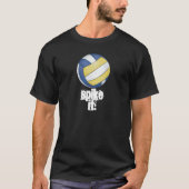 Volleybal Spike. Donkere T-shirts (Voorkant)