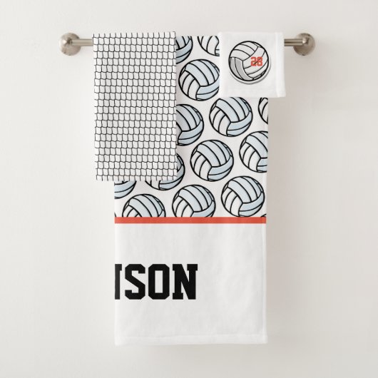 Volleybal Sport Bad Decor NAAM Nummer Leuk Handdoek (Insitu)