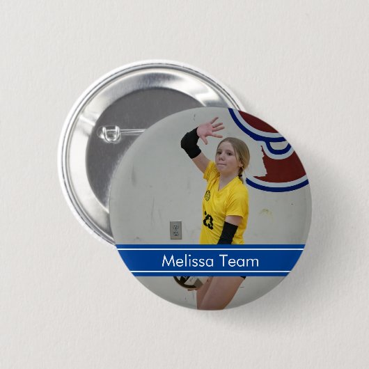 Volleybal Sport Foto Ronde Button 5,7 Cm (Voorkant /achterkant)