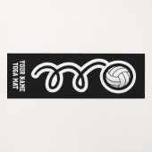 Volleybal sport gepersonaliseerde aangepaste naam yogamat (Voorkant (horizontaal))