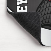 Volleybal 🏐 Sport in een donkerrood, wit en zwart Muismat (Hoek)