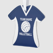Volleybal Sport Jersey Blauw Ornament (voorkant)