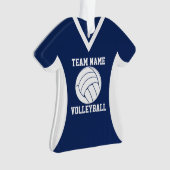 Volleybal Sport Jersey Blauw Ornament (voorkant)