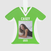 Volleybal Sport Jersey Groen met Foto Ornament (achterkant)