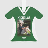 Volleybal Sport Jersey Groen met Foto Ornament (achterkant)
