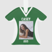 Volleybal Sport Jersey Groen met Foto Ornament (achterkant)