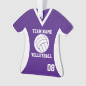 Volleybal Sport Jersey Paarse Ornament (voorkant)