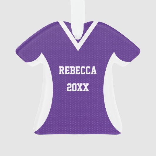 Volleybal Sport Jersey Paarse Ornament (achterkant)