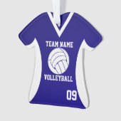 Volleybal Sport Jersey Royal met foto Ornament (voorkant)