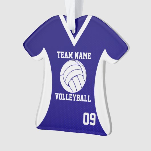 Volleybal Sport Jersey Royal met foto Ornament (voorkant)