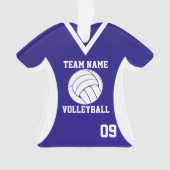 Volleybal Sport Jersey Royal met foto Ornament (voorkant)