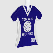 Volleybal Sport Jersey Royal met foto Ornament (voorkant)