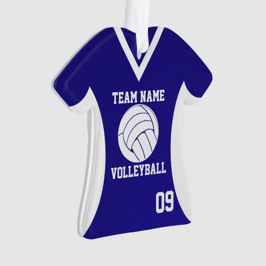 Volleybal Sport Jersey Royal met foto Ornament (voorkant)