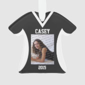 Volleybal Sport Jersey Zwart met Foto Ornament (achterkant)