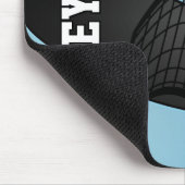 Volleybal 🏐 sport - Licht blauw, wit en zwart Muismat (Hoek)