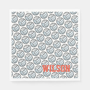 Volleybal Sport Party Naam Team Kleuren Plezier Servet