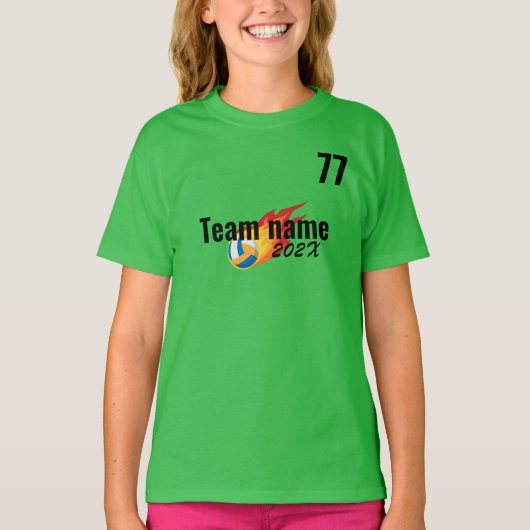 volleybal Sport Team Velddag Cheer Squad T-shirt (Voorkant)