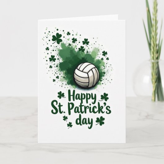 Volleybal St. Patrick's Dag Kaart (Voorkant)