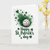 Volleybal St. Patrick's Dag Kaart (Gele Bloem)