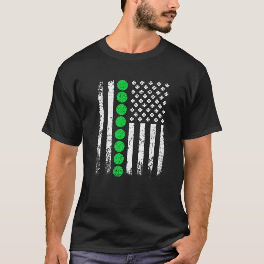 volleybal St Patricks Day American Flag S T-shirt (Voorkant)
