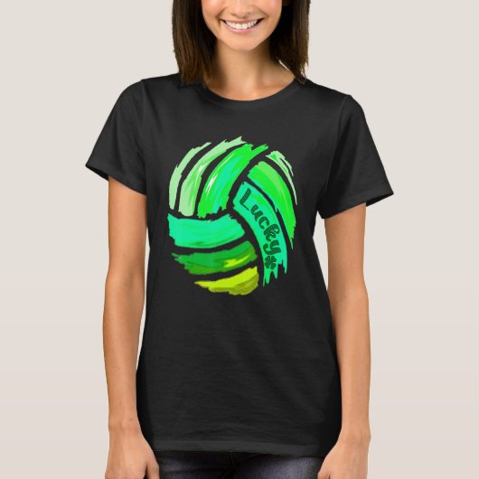 Volleybal St. Patrick's Day Lucky Irish T-shirt (Voorkant)