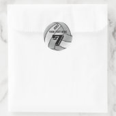 Volleybal Stickers met JAAR, JOUW NAAM, AANTAL (Tas)