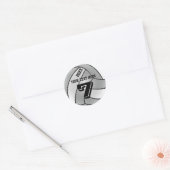 Volleybal Stickers met JAAR, JOUW NAAM, AANTAL (Envelop)